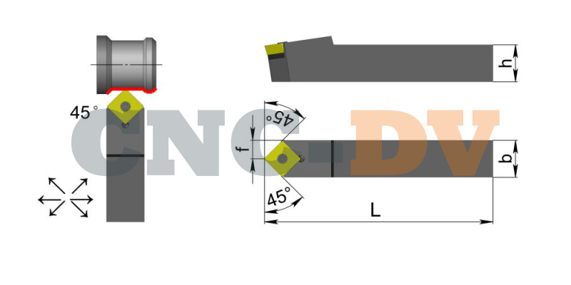 SDNCN1010E07 Резец токарный (державка) по металлу