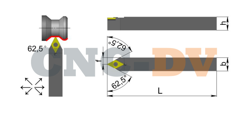 SDNCN2525M11 Резец токарный (державка) по металлу