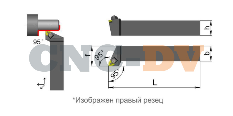 MWLNL2525M08 Резец токарный (державка) по металлу