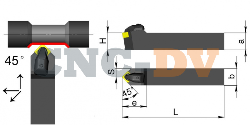 CSDNN2525M12 Резец токарный (державка) по металлу