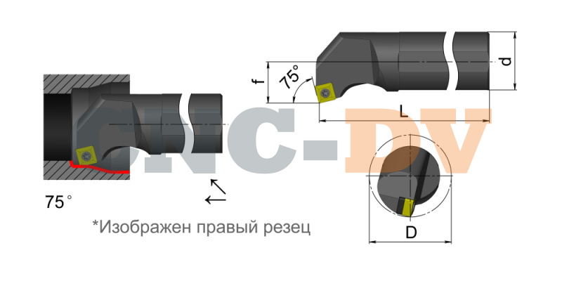 S20Q-SSKCR09 Резец токарный (державка) расточной по металлу