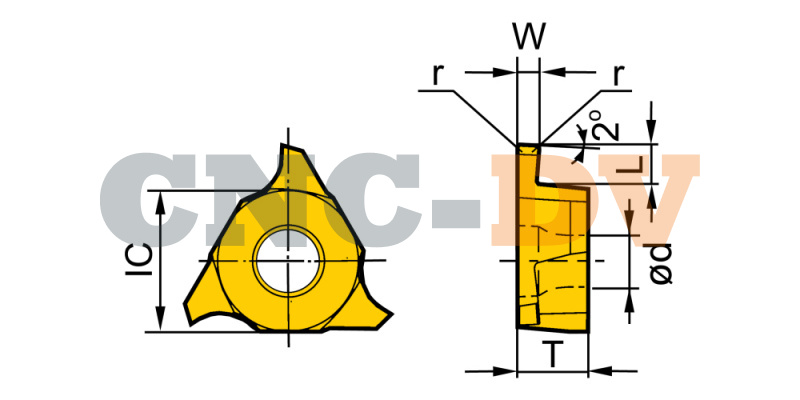 QC16L100-R01-YBG205 Пластина канавочная для нержавеющей стали